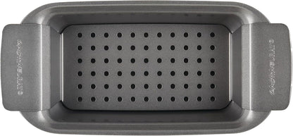 Rachael Ray Bakeware Meatloaf/Nonstick Baking Loaf Pan with Insert, 9 Inch x 5 Inch, Gray