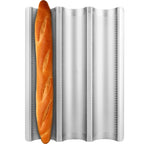 Baguette Pan French Bread Pans For Baking Pans, Nonstick 2 Slots Perforated Italian Loaf Pan Mold Long French Bread Pan Golden