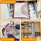 Silicone Baking Mat, Non Stick Pastry Mat Sheet for Dough Rolling, Nonslip Fondant/Pie Crust Mat, Counter Mat Oven Liner Mat for Making Cookies Macarons Bread Baking Supplies Extra Large 26 x 16 Inch
