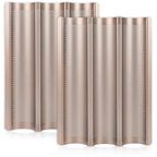 Baguette Pans for Baking 15" x 11", Carbon Steel 3 Loaf Nonstick Baguette Baking Tray for French & Italian Perforated French Bread Pan