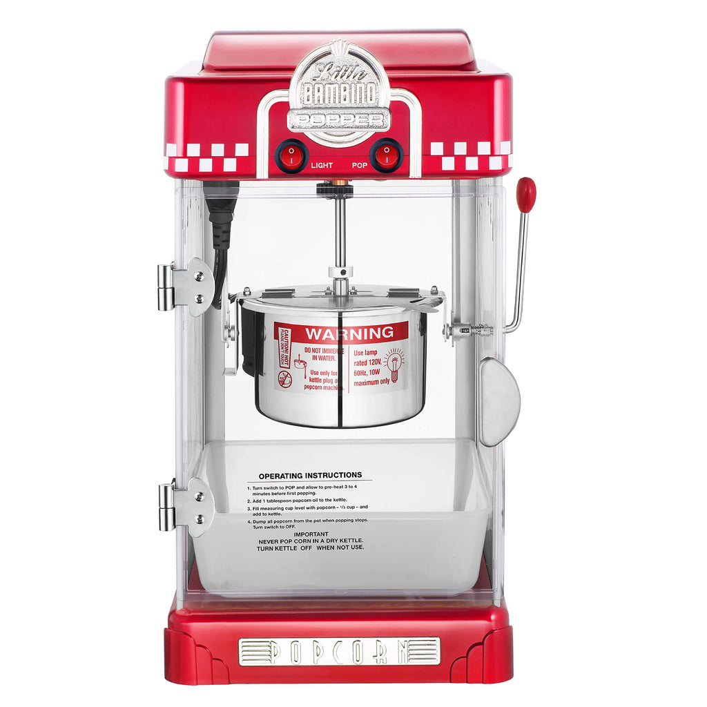 Great Northern Popcorn Company Little Bambino Popcorn Machines, nowoczesny szary, czerwony