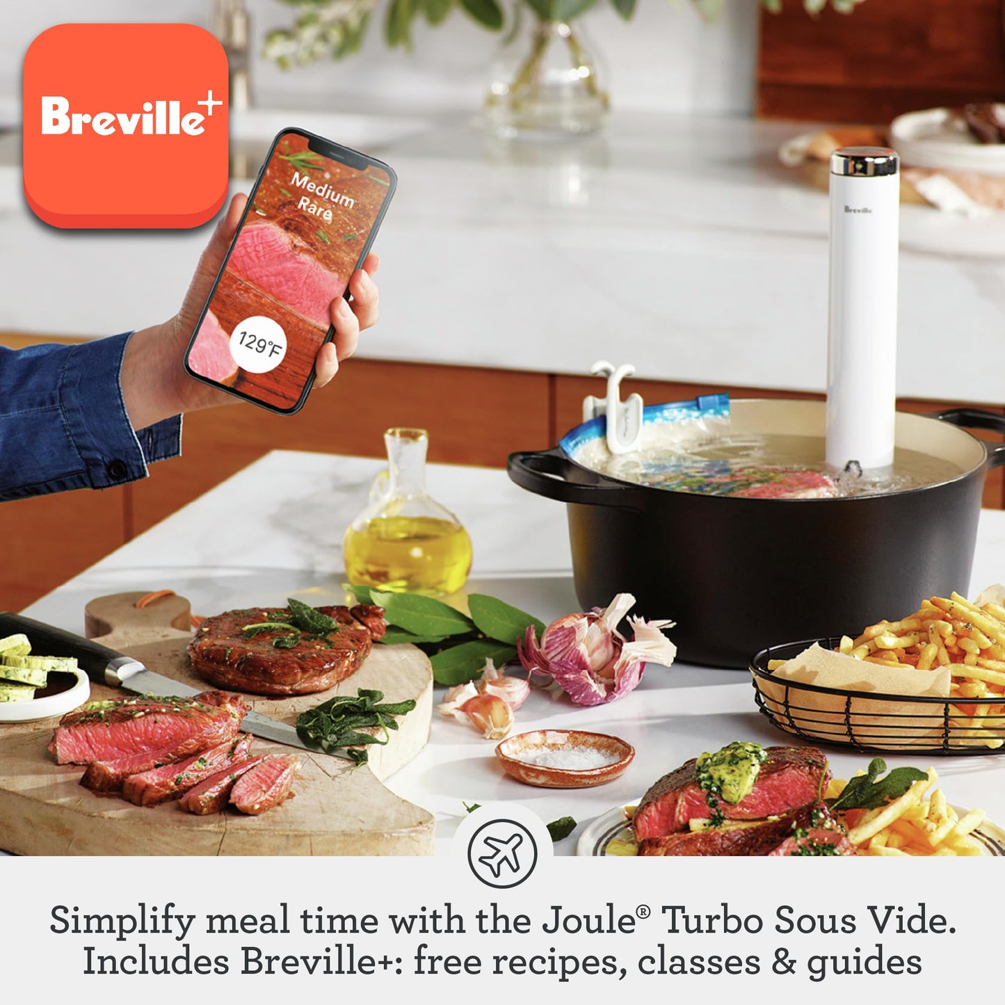 Breville Joule Turbo Sous Vide Machine BSV600PSS, Polished Stainless Steel