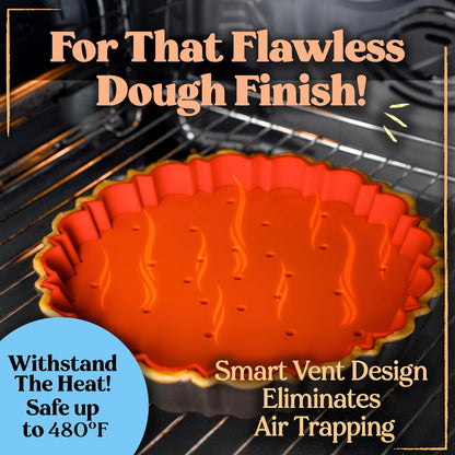 PressPerfect Silicone Pie Weight - Patented Blind Baking Insert for TartArt 9 Inch Tart Pan - Alternative to Ceramic Pie Weights for Baking Crust - No Puff Ups or Cracked Crusts