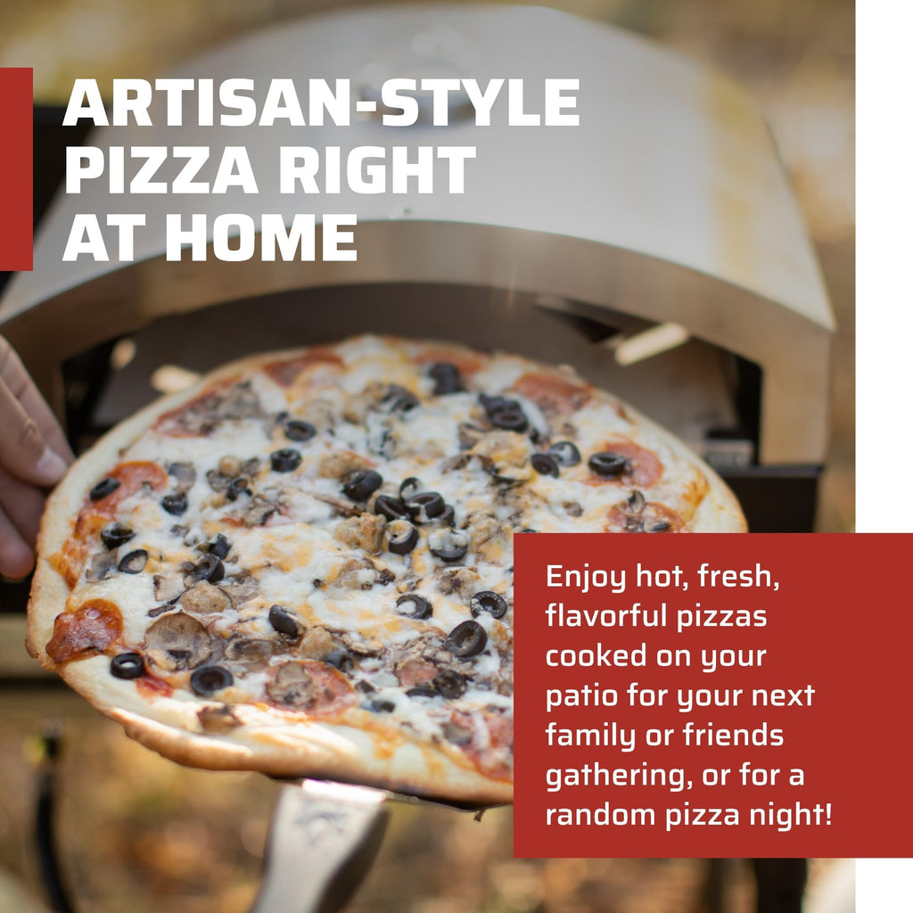Piec do pizzy Camp Chef 1-Burner 14" x 16" - Italia Artisan Piec do pizzy Akcesorium z drzwiczkami - Premium Outdoor Pizza Oven - Piec do pizzy do grilla na pellet Camp Chef - Gotowanie na świeżym powietrzu