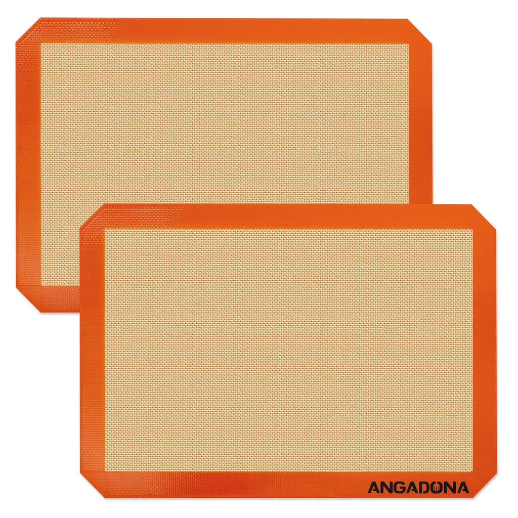 Silicone Baking Mat Sheets Set, Easy Clean &Non-Stick Food Grade Reusable Baking Mat, 2 Half Sheet Cookie Baking Mats Silicone for Oven, Make Macarons, Cookies and Pastry Mat