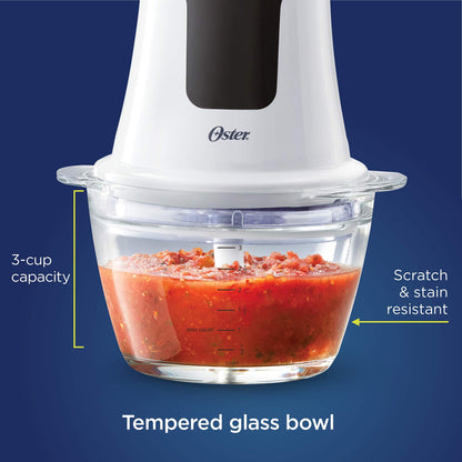 Oster 2130489 3 Cup Mini Food Chopper, White