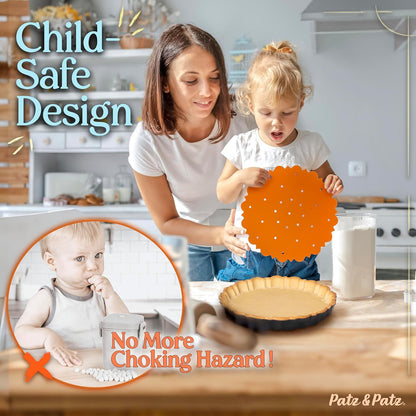 PressPerfect Silicone Pie Weight - Patented Blind Baking Insert for TartArt 9 Inch Tart Pan - Alternative to Ceramic Pie Weights for Baking Crust - No Puff Ups or Cracked Crusts