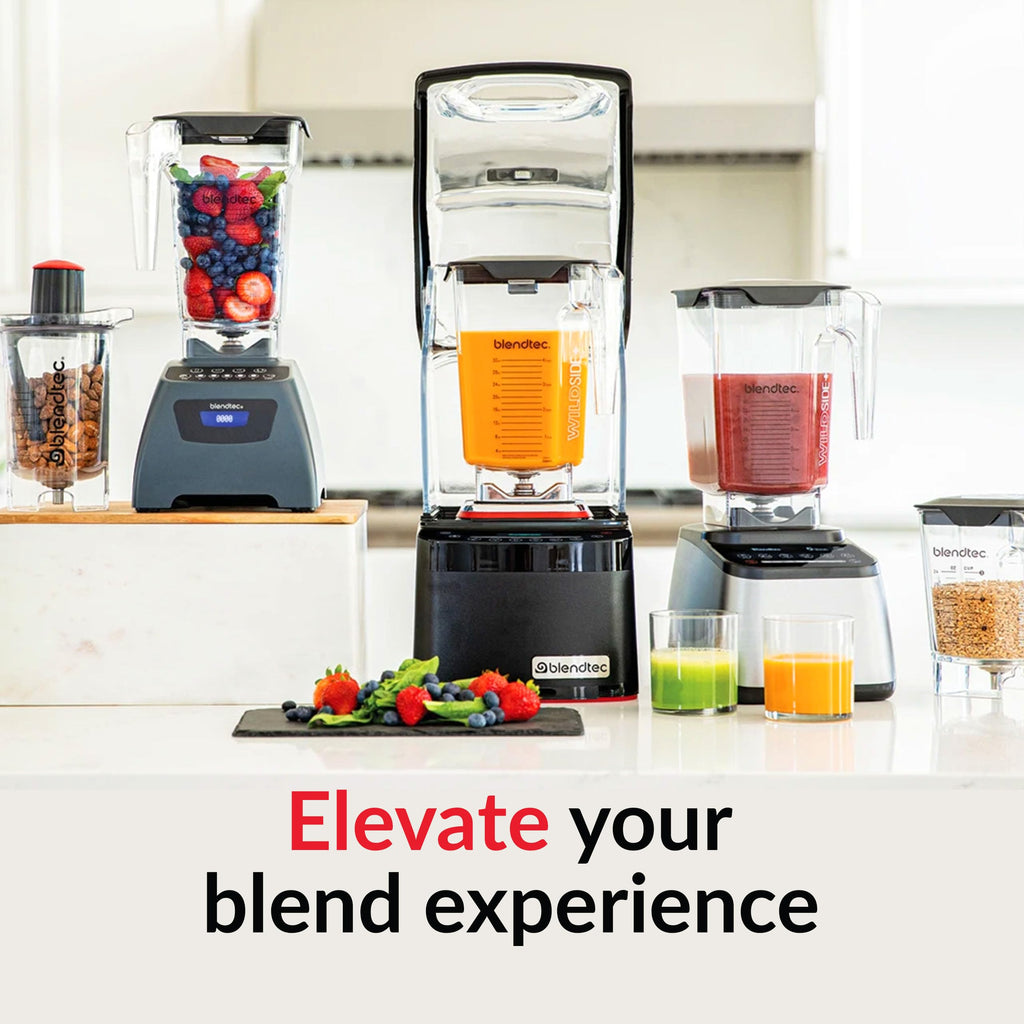 Blendtec Professional 800 - Блендер з ємністю WildSide+ (90 унцій) для смузі та заморожених напоїв - Найтихіша потужність професійного класу - 11-швидкісний сенсорний перемикач - Легко чиститься - Чорний