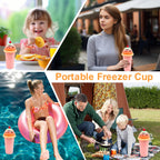 Slushie Maker - DIY Magic Quick Frozen Smoothies Cup do domowej roboty Milk Shake Ice Cream Maker, przenośny kubek chłodzący, dwuwarstwowa wyciskarka Slushie Maker, prezenty urodzinowe dla dzieci, przyjaciół, rodziny