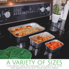 PLASTICPRO [1 Lb 10 Pack Disposable Loaf Pans Aluminum Tin Foil Meal Prep Bakeware - Cookware Perfect for Baking Cakes, Bread, Meatloaf, Lasagna 1 Pound 6'' X 3.75'' X 2''