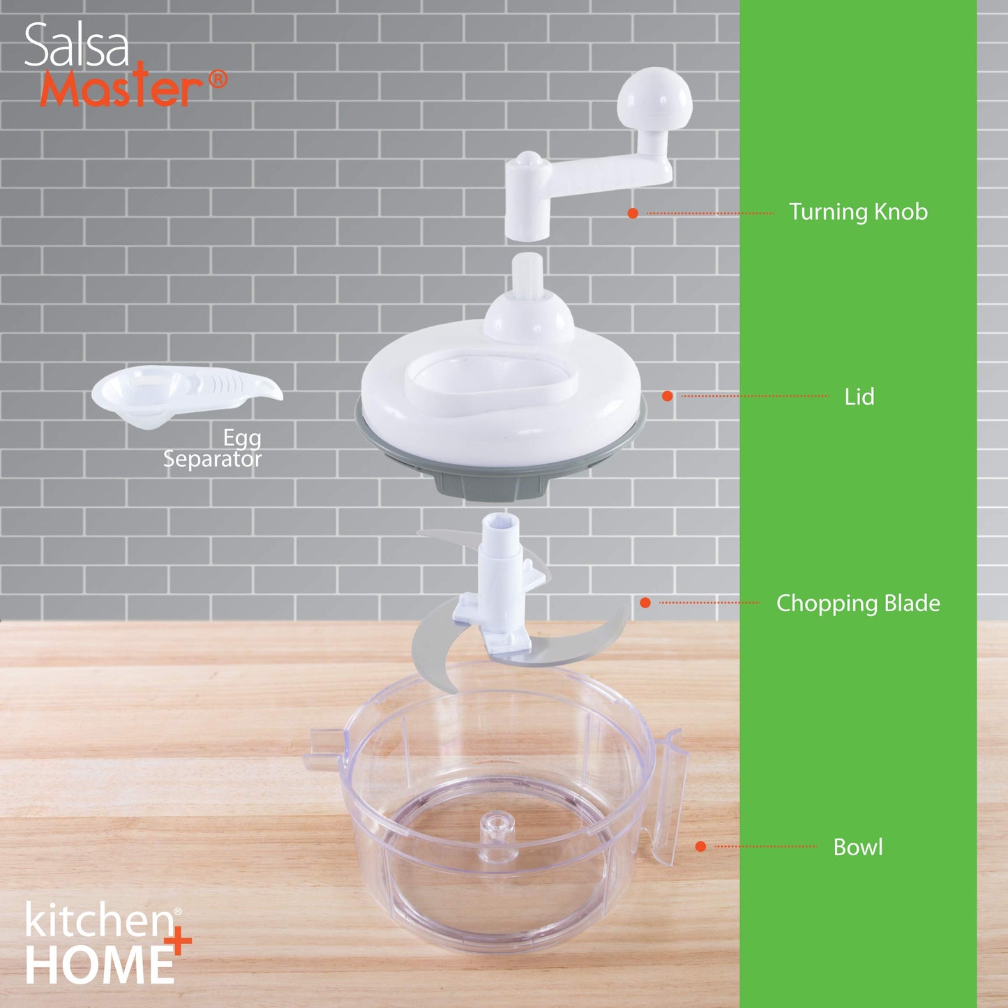 Salsa Maker, Food Chopper, Mixer and Blender - Salsa Master Manual Food Processor