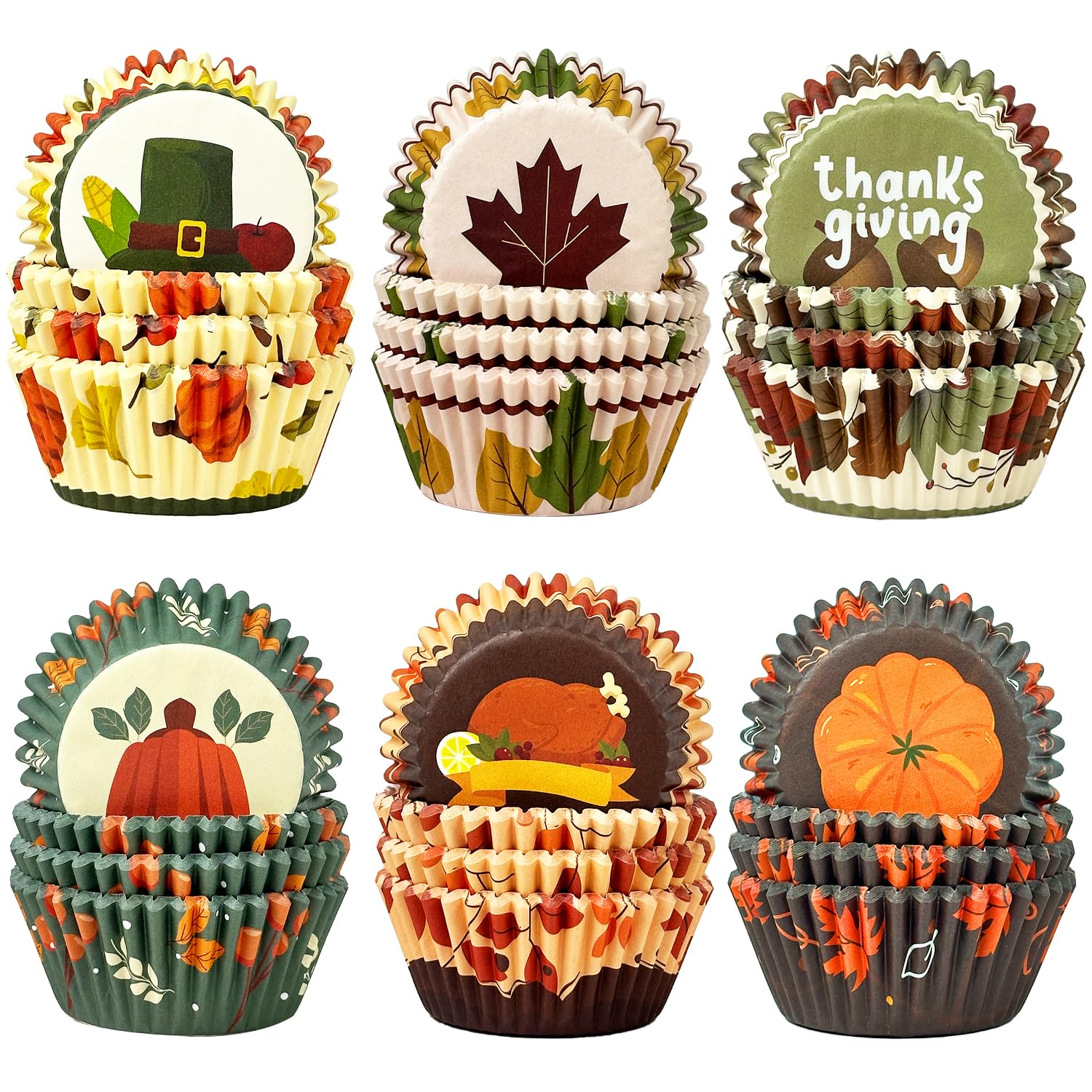 qiqee Cupcake Liners Cupcake Cups 300-Count Food Grade Gradient Design Cupcake Papers Baking Cups Cupcake Wrappers