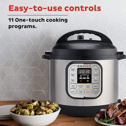 Instant Pot Duo 7-in-1 Mini Electric Pressure Cooker, Slow Rice Cooker, Steamer, Sauté, Yogurt Maker, Warmer & Sterilizer, Includes Free App with over 1900 Recipes, Stainless Steel, 3 Quart