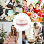 Cake Carrier with Lid and Handle, Multipurpose Cake Stand Fits 10 inch Cake, Cupcake Containers for 11 Cupcakes，Cake Holder Serves as Five Section Serving Tray, Portable Cake Carriers, White