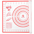 Silicone Pastry Baking Mat Dough - 16x24Inch Large Non Stick Slip Cookie Bread Rolling Mats Sheet, Kitchen Counter Kneading Cooking Board Pad Matt with Measurement for Pie Pizza Cookies Fondant Making