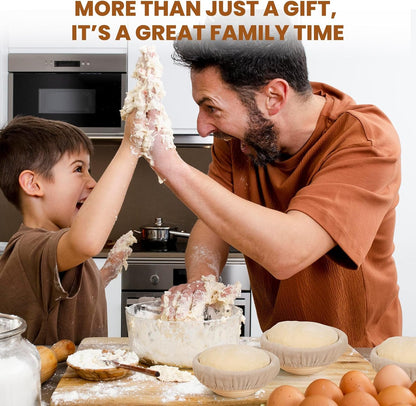 5 Inch Banneton Bread Proofing Basket Set of 6, Kikcoin Mini Sourdough Bread Baking Supplies, Small Banneton Basket Proofing Baskets for Sourdough Bread Baking