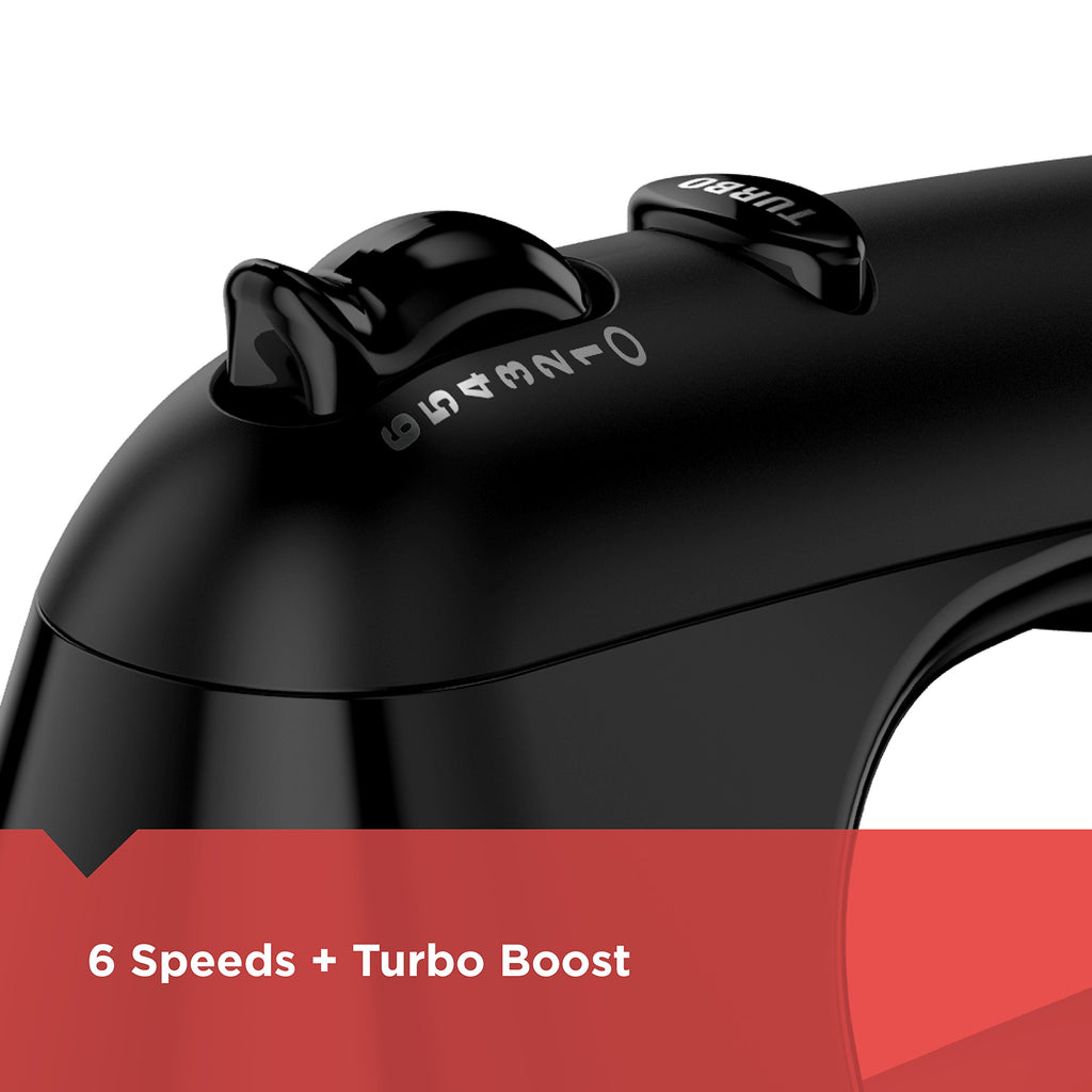Ручний міксер BLACK+DECKER MX3200B з 6-швидкісним режимом Turbo Boost, чорний