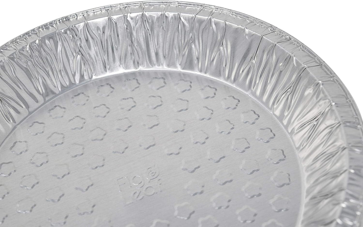 Fig & Leaf (60 Pack) Premium 9-Inch Pie Pans l Disposable Aluminum Foil l Heavy-Duty l Tin Plates for Tart Quiche Pies