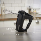 Ручний міксер BLACK+DECKER MX3200B з 6-швидкісним режимом Turbo Boost, чорний
