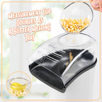 Nostalgia 16 Cup Hot Air Popcorn Maker | Przyrządza gorący, zdrowy popcorn, bez oleju | W zestawie miarka do ziaren | Stal nierdzewna | Biały