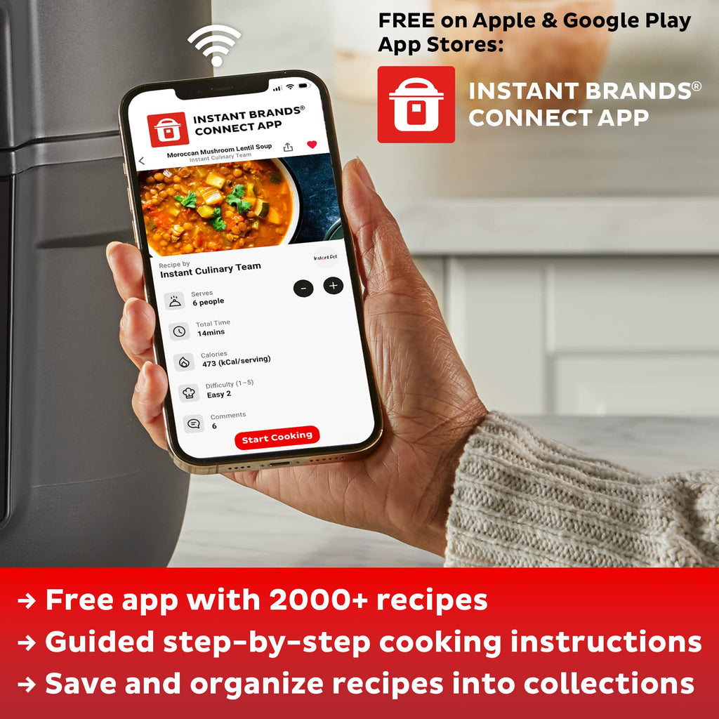 Instant Pot Vortex Plus XL 8QT ClearCook Air Fryer, przezroczyste okienka, programowanie niestandardowe, 8 funkcji w 1, które chrupią, grillują, smażą, odwadniają, pieczą i podgrzewają, od twórców Instant Pot, czarny