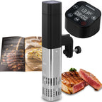 KURSINNA Sous Vide Machine, 1000 W Sous Vide Cooker, 15 dB Ultra-cichy cyrkulator zanurzeniowy z dokładnym cyfrowym timerem temperatury, IPX7 Wodoodporny precyzyjny garnek