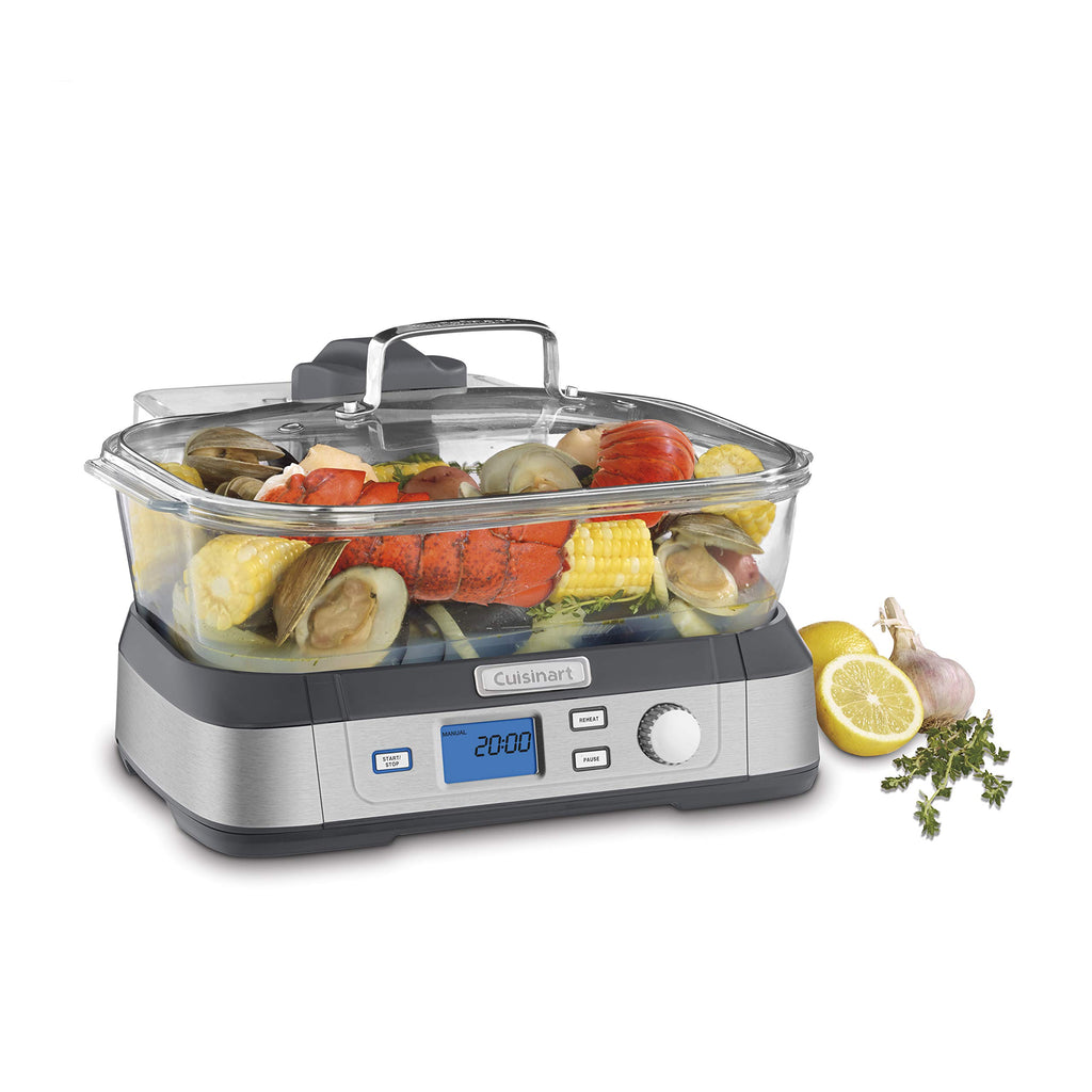 Cuisinart STM-1000 Cook Fresh Cyfrowy parowar szklany, jeden rozmiar, stal nierdzewna