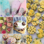 120 PCS Piping Bags and Tips Set 14 In 100 PCS Pastry Bags Cupcake Cookie Cake Decorating Kit 12 Flower Frosting Nozzles 2 Leaf Piping Tips 2 Couplers 2 Icing Bag Ties 1 Tips Brush