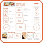 Silpat Premium Non-Stick Silicone Baking Mat, Half Sheet Size, 11-5/8 x 16-1/2, Orange
