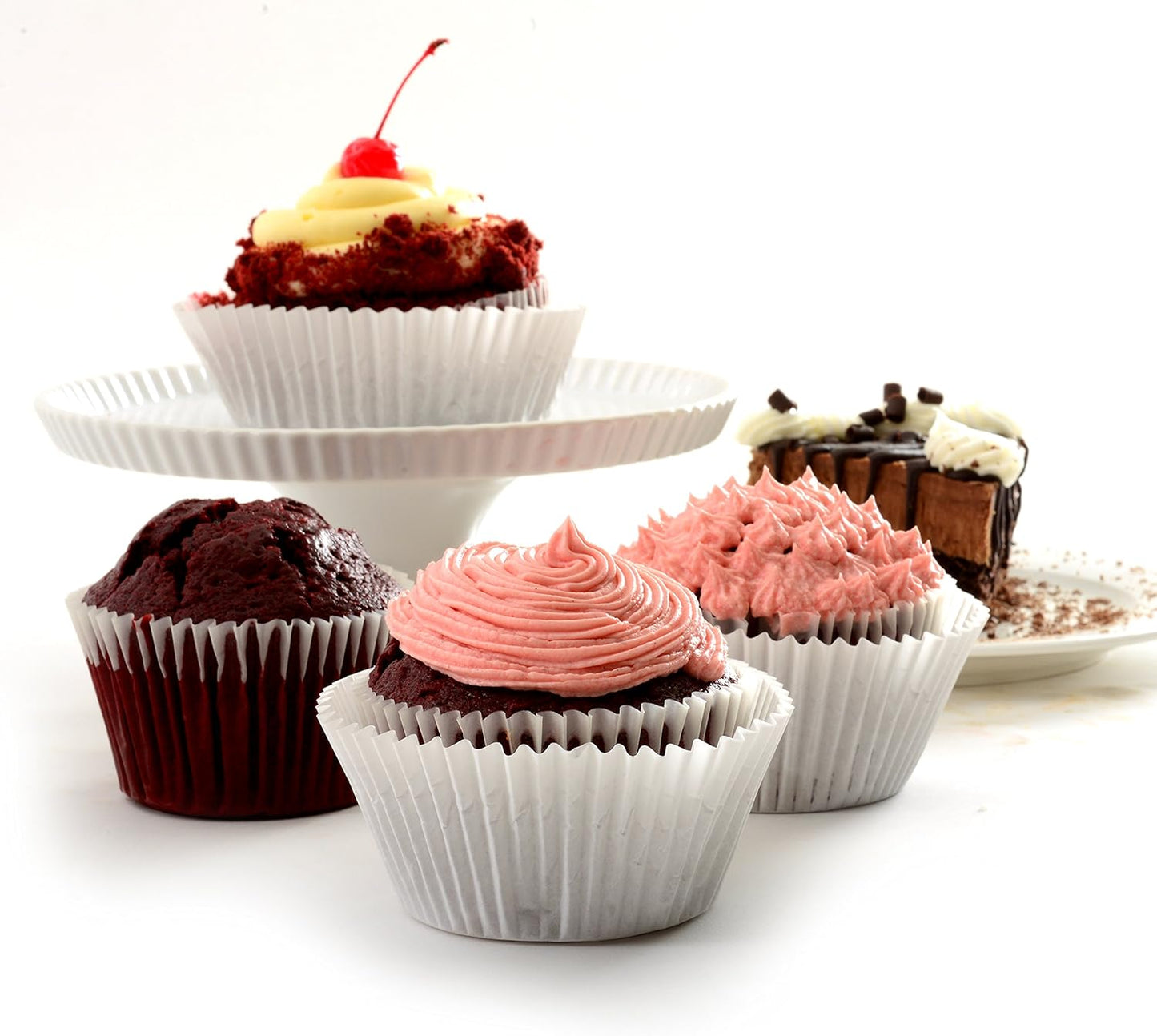 Norpro Giant Muffin Cups, White, Pack of 48