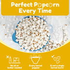 Popco Silikonowa maszynka do popcornu - Mikrofalowa maszynka do popcornu z uchwytami - Składana miska, Odporna na ciepło, Łatwa do czyszczenia, Idealna na rodzinne wieczory filmowe, Pojemność 15 filiżanek - Czarna