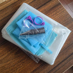 ALLTOP Piping Bags and Tips Set -Ultimate Cake Decorating Supplies Kit - Included 100 Disposable Pastry Bags, 1 Reusable Silicone Bag, 2 Couplers, 12 Frosting Tips, 2 Ties, 3 Icing Scrapers for Baking