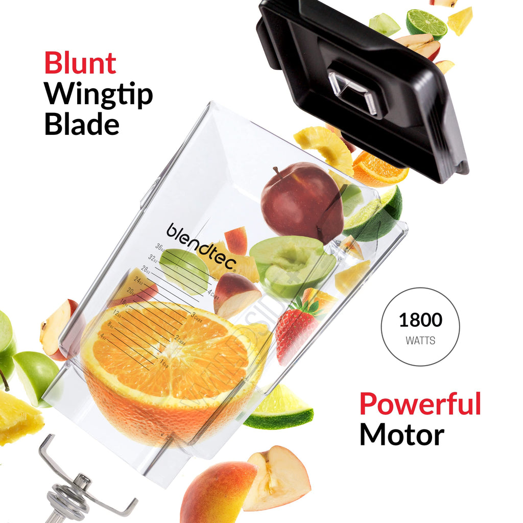 Blendtec Professional 800 - Блендер з ємністю WildSide+ (90 унцій) для смузі та заморожених напоїв - Найтихіша потужність професійного класу - 11-швидкісний сенсорний перемикач - Легко чиститься - Чорний