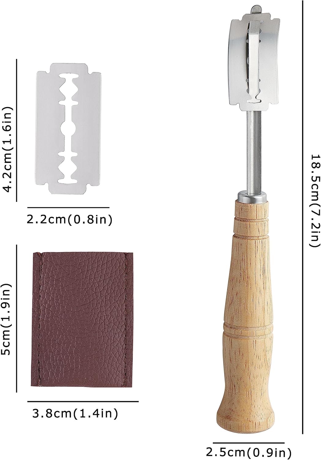 Lccowot Bread Lame, Stainless Steel Bread Lame Dough Scoring Tool, Premium Sourdough Scoring Tool, Bread Scorer with 10 Razor Blades