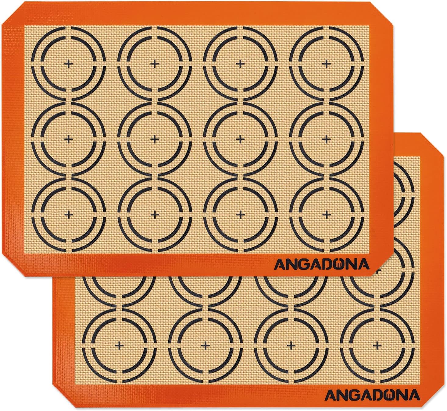 Silicone Baking Mat Sheets Set, Easy Clean &Non-Stick Food Grade Reusable Baking Mat, 2 Half Sheet Cookie Baking Mats Silicone for Oven, Make Macarons, Cookies and Pastry Mat