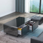 ACCOER 51in Smart Coffee Table with Built in Fridge, Living Room Table Bluetooth Sound and Wireless Charging, Type-C & USB Interface, Temperature Control, Modern Center Table with LED