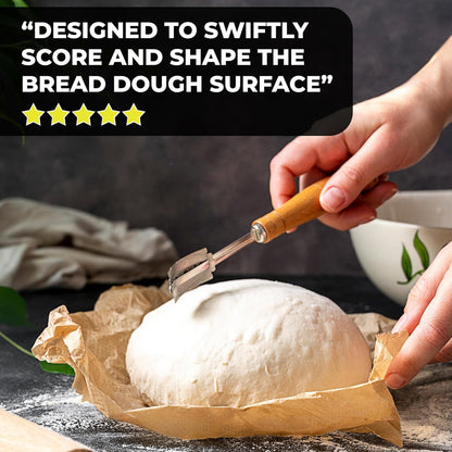 Orblue Bread Lame, Bread Scoring Knife, Bread Lame Dough Scoring Tool for Artisan Sourdough, Lame Bread Tool, Essential Baking Supplies with 12 Blades Included