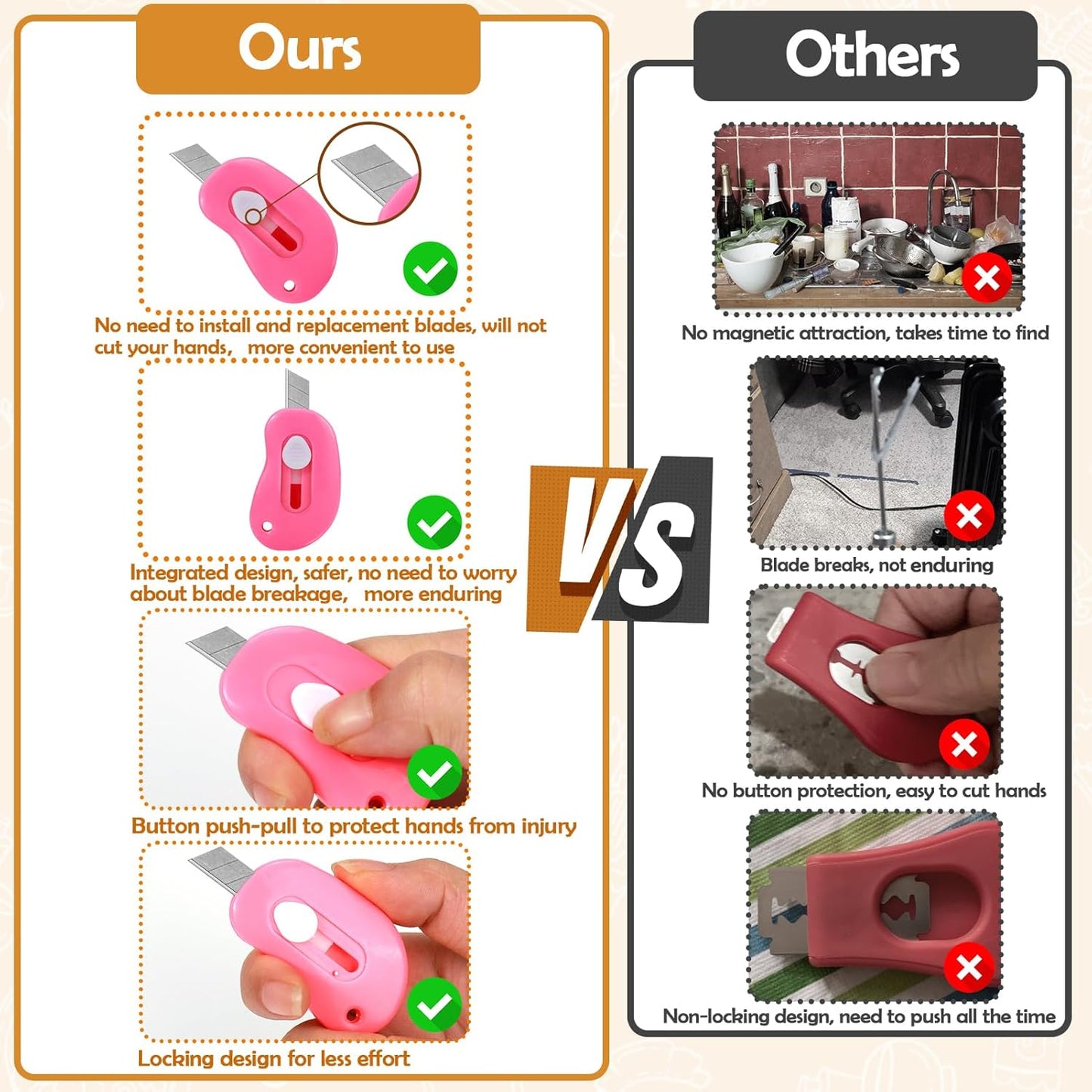 XANGNIER Bread Lame Dough Scoring Tool,5 Pack Sourdough Scoring Tools,Bread Dough Cutter Slashing Razor Tool,Bread Baking & Making Tools Supplies Accessories