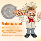 Baking Pie Crust Weights Chain, Stainless Steel Pie Weight Chain Ceramic Pie Weights Alternatives Baking Pie Weights Armor Shield for Baking Crust Kitchen Accessories for 7-10in Pies