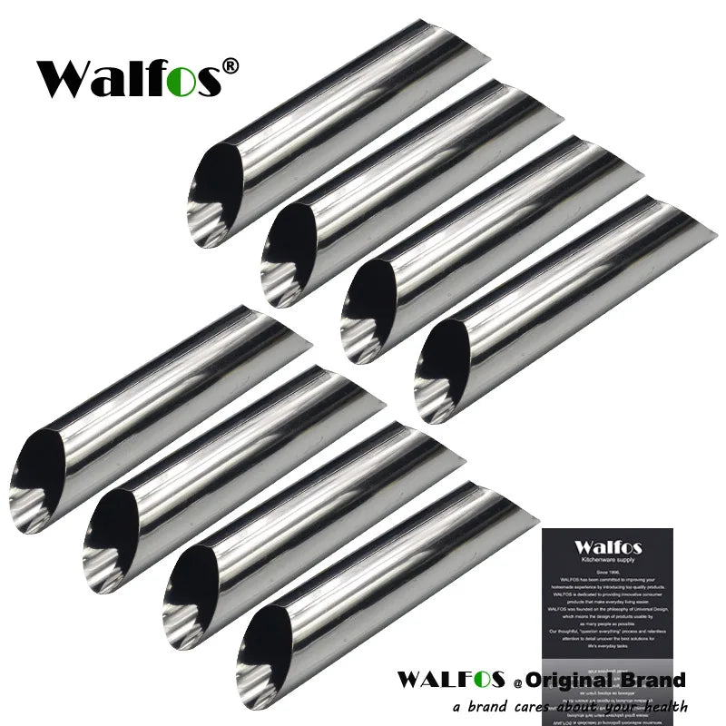 8 Pieces Cannoli Forms Dessert Pastry Cream Molds Stainless Steel DIY Baking Mold Cake Kitchen Mold Cooking Tool - Walfos® Kitchenware