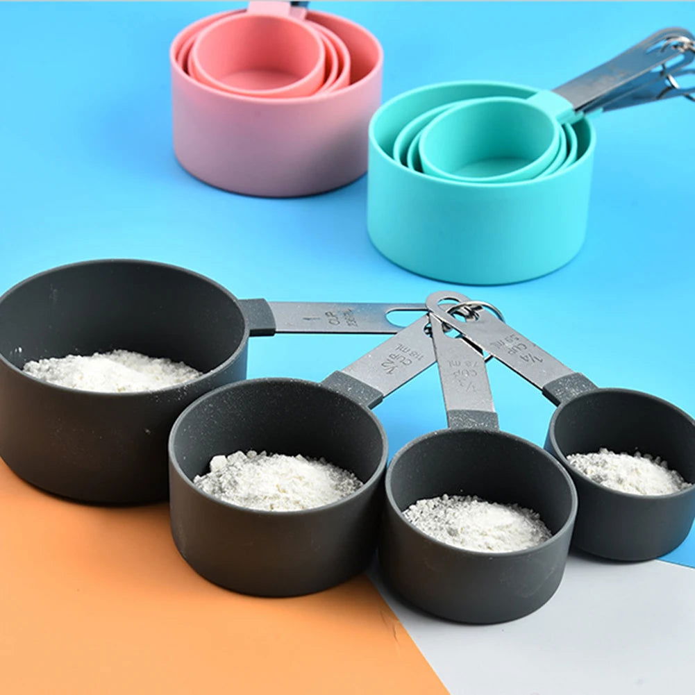 8pcs Baking Tools Kitchen Measuring Spoon Set Stainless Steel Handle Measuring Cup With Scale Measuring Spoon Kitchen Gadgets - Walfos® Kitchenware
