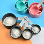 8pcs Baking Tools Kitchen Measuring Spoon Set Stainless Steel Handle Measuring Cup With Scale Measuring Spoon Kitchen Gadgets - Walfos® Kitchenware