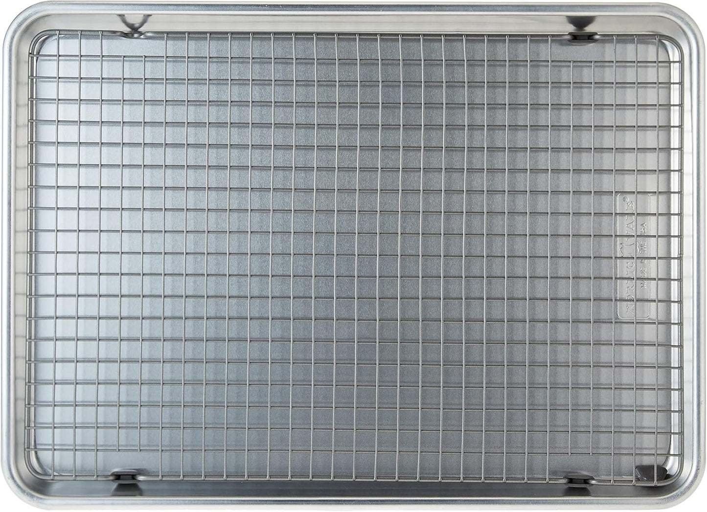 Nordic Ware - 43172AMZM Nordic Ware Half Sheet with Oven Safe Nonstick Grid, 2 Piece Set, Natural