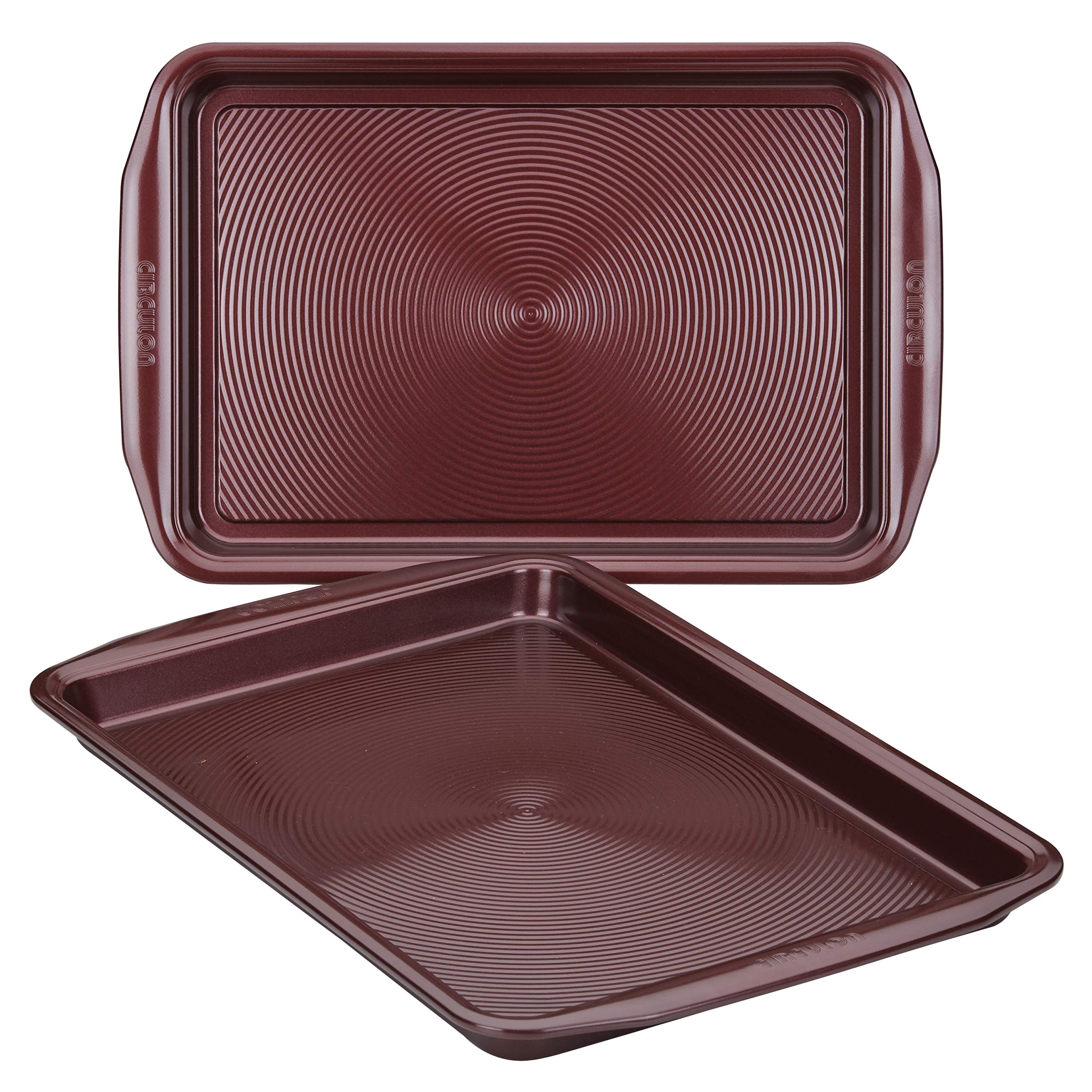 Circulon Nonstick Bakeware Set, Nonstick Cookie Sheet / Baking Sheet - 2 Piece, Gray