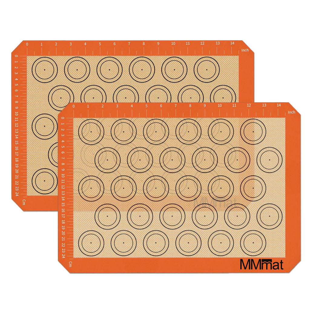 Silicone Baking Mat - Best German Silicone - Non Slip Silicone Baking Sheet, Non Stick Reusable Silicone Mats for Baking, Oven Liner, Counter Mat - Half Sheet Baking Mat, Set of 2