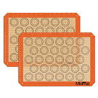 Silicone Baking Mat - Best German Silicone - Non Slip Silicone Baking Sheet, Non Stick Reusable Silicone Mats for Baking, Oven Liner, Counter Mat - Half Sheet Baking Mat, Set of 2
