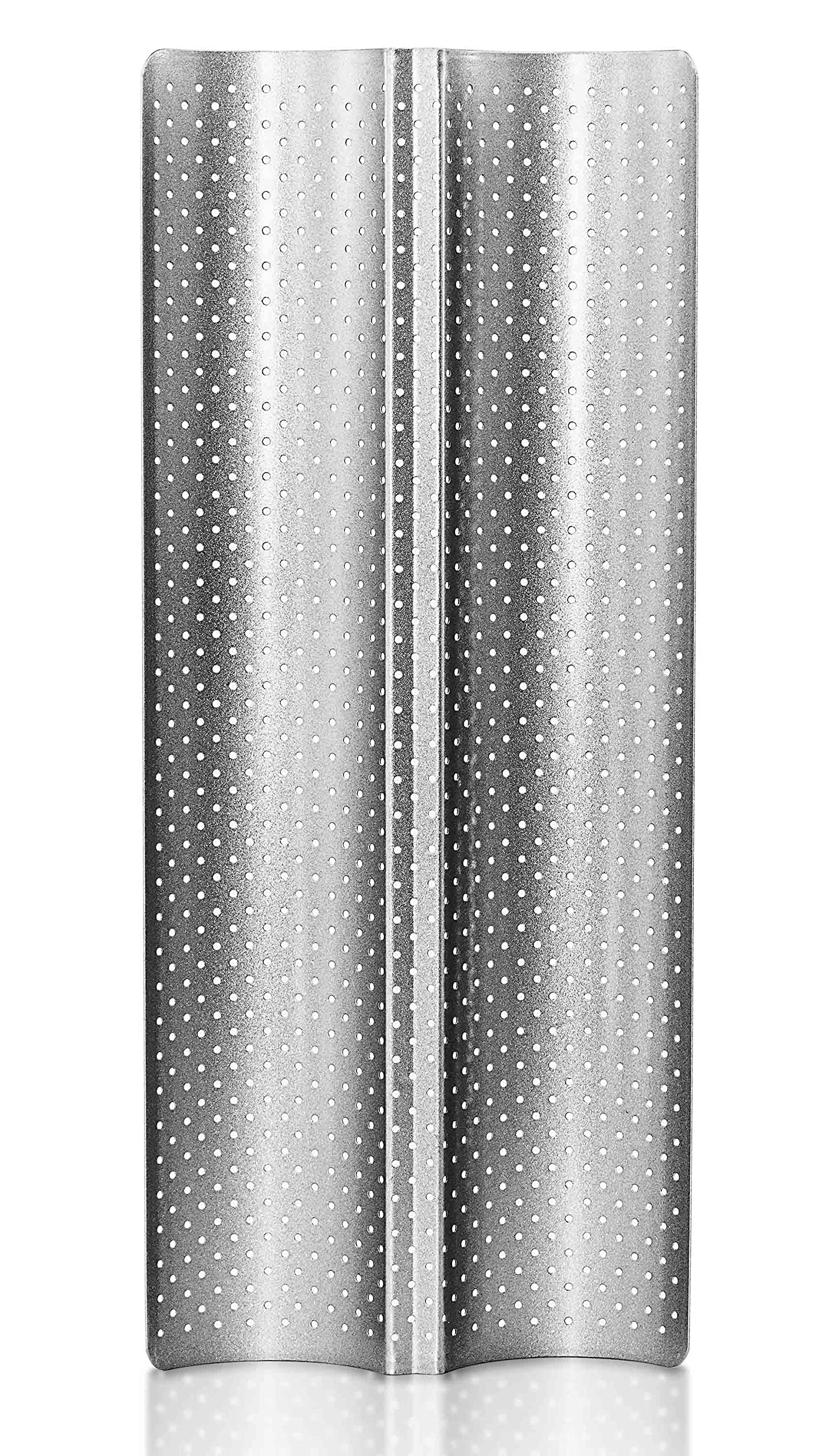 Anaeat Nonstick French Baguette Bread Pan with Thick Professional Proofing Cloth Dough Couche - Long Sourdough Bread Baking Pan Tray for Professional & Home Baker, Perforated Loaves Bake Mold Supplies