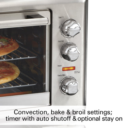 Hamilton Beach Countertop Rotisserie Convection Toaster Oven, Extra-Large, Stainless Steel (31103DA)