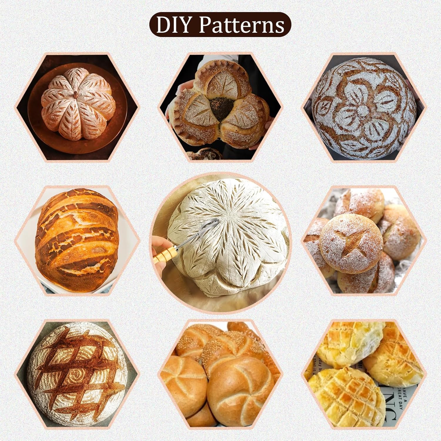 Hand Crafted Bread Lame, Bread Scoring Tool/Bread Knives, Lame Bread Tool Sets for Sourdough Scoring Tool, Sourdough Bread Baking Supplies with 10 Blades Replacement, burlywood