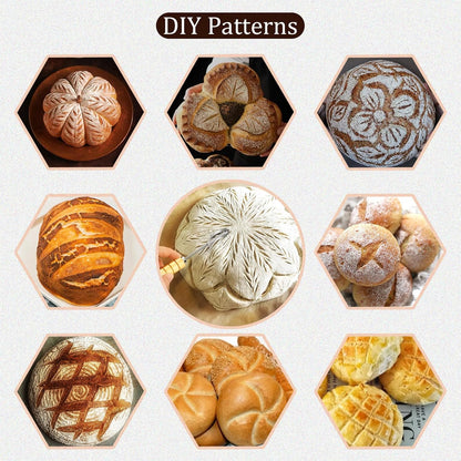 Hand Crafted Bread Lame, Bread Scoring Tool/Bread Knives, Lame Bread Tool Sets for Sourdough Scoring Tool, Sourdough Bread Baking Supplies with 10 Blades Replacement, burlywood